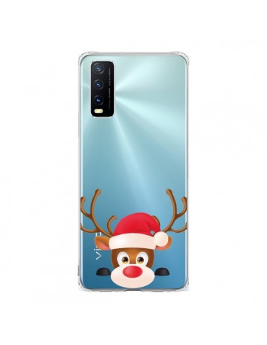 Coque Vivo Y20S Renne de Noël transparente - Nico