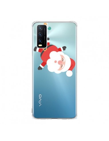 Coque Vivo Y20S Père Noël et sa Guirlande transparente - Nico