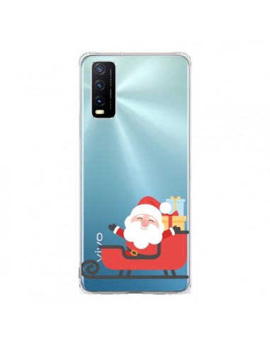 Coque Vivo Y20S Père Noël et son Traineau transparente - Nico