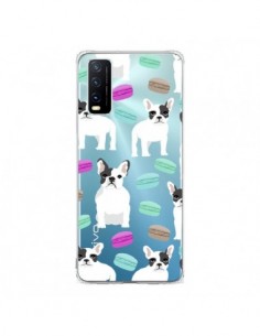 Coque Vivo Y20S Chiens Bulldog Français Macarons...