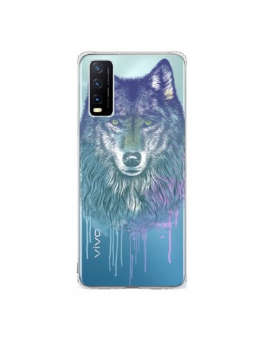 Coque Vivo Y20S Loup Wolf Animal Transparente - Rachel Caldwell