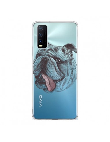 Coque Vivo Y20S Chien Bulldog Dog Transparente - Rachel Caldwell