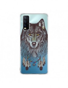 Coque Vivo Y20S Loup Wolf Attrape Reves Transparente -...