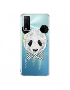 Coque Vivo Y20S Panda Noeud Papillon Transparente -...