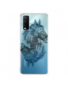 Coque Vivo Y20S Cheval Horse Double Transparente - Rachel...