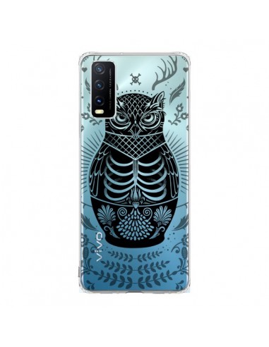 Coque Vivo Y20S Owl Chouette Hibou Squelette Transparente - Rachel Caldwell