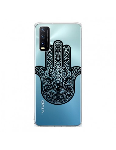 Coque Vivo Y20S Hamsa Cinq Doigts Main Mauvais Oeil Transparente - Rachel Caldwell