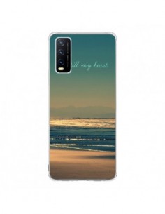 Coque Vivo Y20S Be still my heart Mer Sable Beach Ocean -...