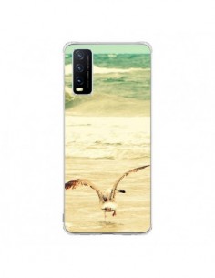 Coque Vivo Y20S Mouette Mer Ocean Sable Plage Paysage - R...