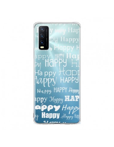 Coque Vivo Y20S Happy Happy Blanc Transparente - R Delean