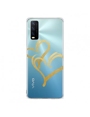 Coque Vivo Y20S Deux Coeurs Love Amour Transparente - Sylvia Cook