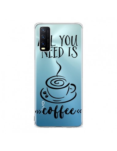 Coque Vivo Y20S All you need is coffee Transparente - Sylvia Cook