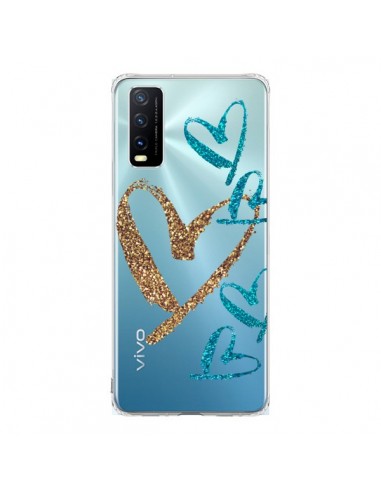 Coque Vivo Y20S Coeurs Heart Love Amour Transparente - Sylvia Cook