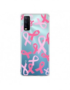 Coque Vivo Y20S Pink Ribbons Ruban Rose Transparente -...