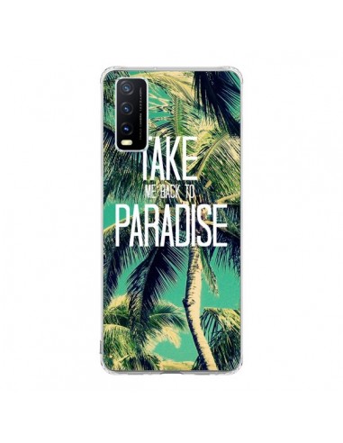 Coque Vivo Y20S Take me back to paradise USA Palmiers Palmtree - Tara Yarte