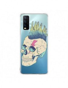 Coque Vivo Y20S Tête de Mort Crane Punk Transparente -...