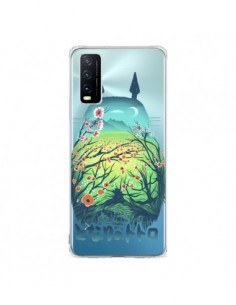 Coque Vivo Y20S Totoro Manga Flower Transparente - Victor...