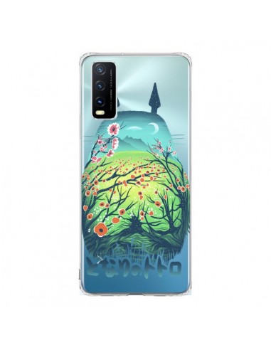 Coque Vivo Y20S Totoro Manga Flower Transparente - Victor Vercesi