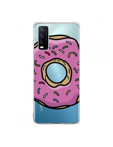 Coque Vivo Y20S Donuts Rose Transparente - Yohan B.