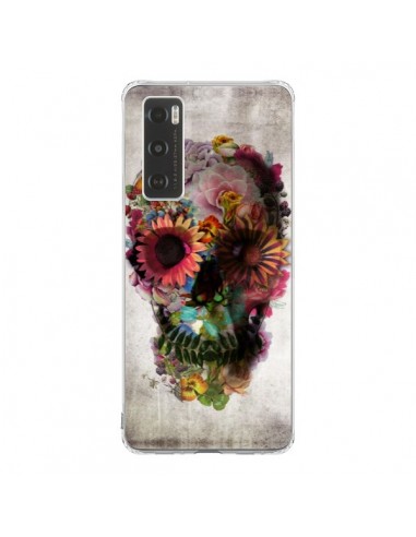 Coque Vivo Y70 Skull Flower Tête de Mort - Ali Gulec