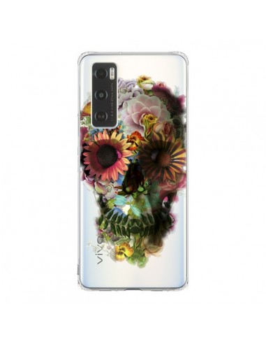 Coque Vivo Y70 Skull Flower Tête de Mort Transparente - Ali Gulec