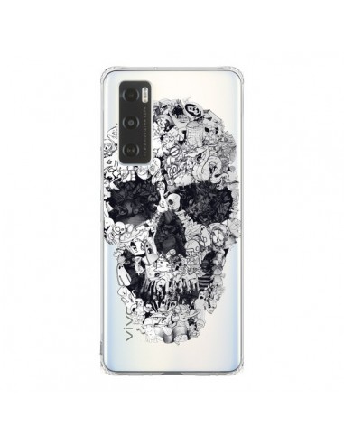 Coque Vivo Y70 Doodle Skull Dessin Tête de Mort Transparente - Ali Gulec