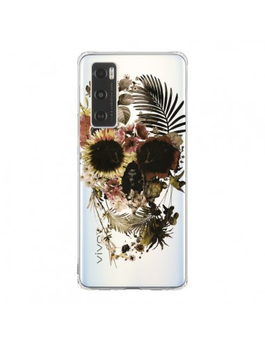 Coque Vivo Y70 Garden Skull Tête de Mort Transparente - Ali Gulec