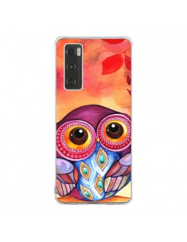 Coque Vivo Y70 Chouette Feuilles Automne - Annya Kai