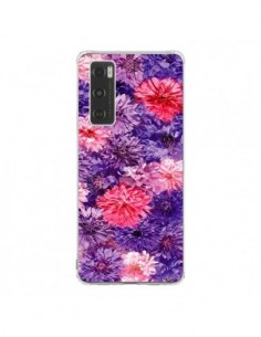 Coque Vivo Y70 Fleurs Violettes Flower Storm - Asano...