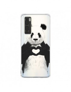 Coque Vivo Y70 Panda All You Need Is Love Transparente -...