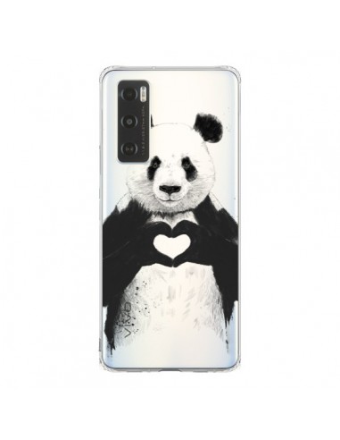 Coque Vivo Y70 Panda All You Need Is Love Transparente - Balazs Solti