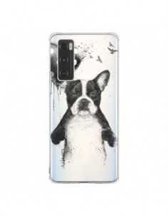 Coque Vivo Y70 Love Bulldog Dog Chien Transparente -...