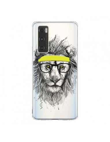 Coque Vivo Y70 Hipster Lion Transparente - Balazs Solti