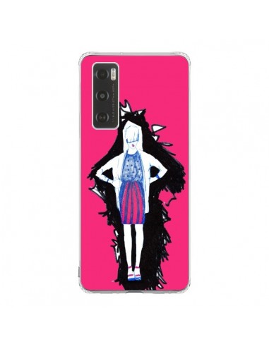 Coque Vivo Y70 Lola Femme Fashion Mode Rose - Cécile