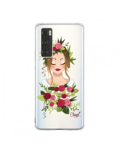 Coque Vivo Y70 Femme Closed Eyes Fleurs Transparente - Chapo