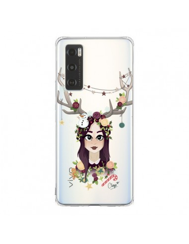 Coque Vivo Y70 Christmas Girl Femme Noel Bois Cerf Transparente - Chapo