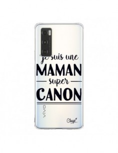 Coque Vivo Y70 Je suis une Maman super Canon Transparente...