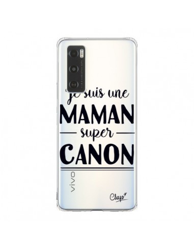 Coque Vivo Y70 Je suis une Maman super Canon Transparente - Chapo