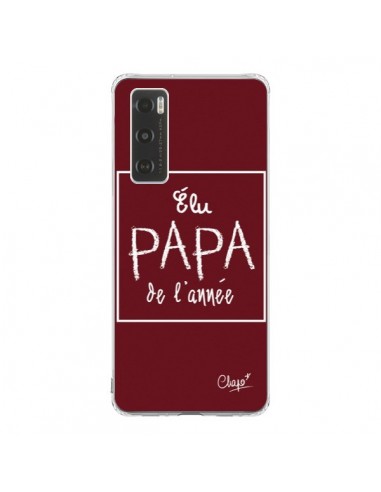 Coque Vivo Y70 Elu Papa de l'Année Rouge Bordeaux - Chapo