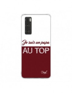 Coque Vivo Y70 Je suis un Papa au Top Rouge Bordeaux - Chapo