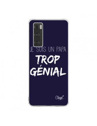 Coque Vivo Y70 Je suis un Papa trop Génial Bleu Marine - Chapo