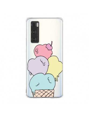 Coque Vivo Y70 Ice Cream Glace Summer Ete Coeur Transparente - Claudia Ramos