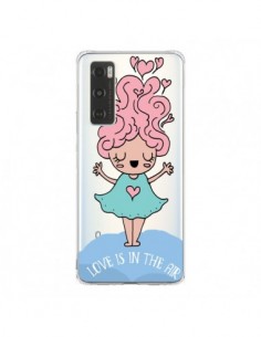 Coque Vivo Y70 Love Is In The Air Fillette Transparente -...