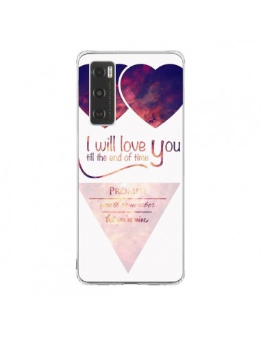 Coque Vivo Y70 I will love you until the end Coeurs - Eleaxart