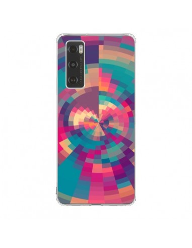 Coque Vivo Y70 Spirales de Couleurs Rose Violet - Eleaxart