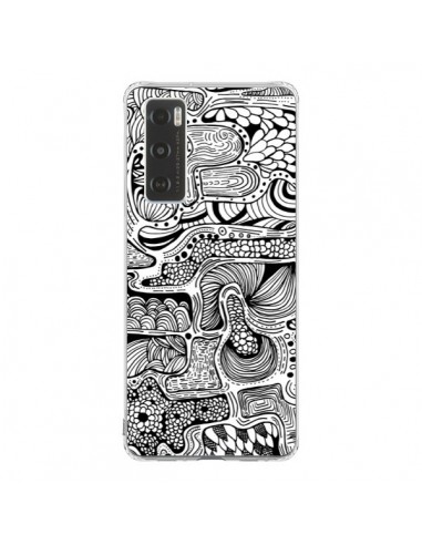 Coque Vivo Y70 Reflejo Reflet Noir et Blanc - Eleaxart