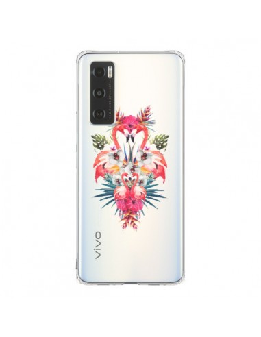 Coque Vivo Y70 Tropicales Flamingos Tropical Flamant Rose Summer Ete - Eleaxart