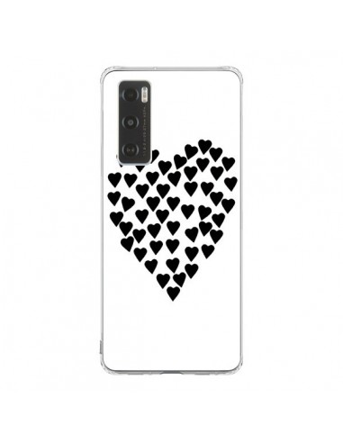 Coque Vivo Y70 Coeur en coeurs noirs - Project M