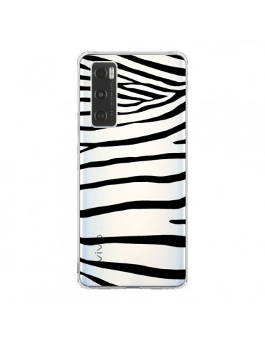 Coque Vivo Y70 Zebre Zebra Noir Transparente - Project M