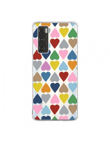 Coque Vivo Y70 Coeurs Heart Couleur Transparente - Project M